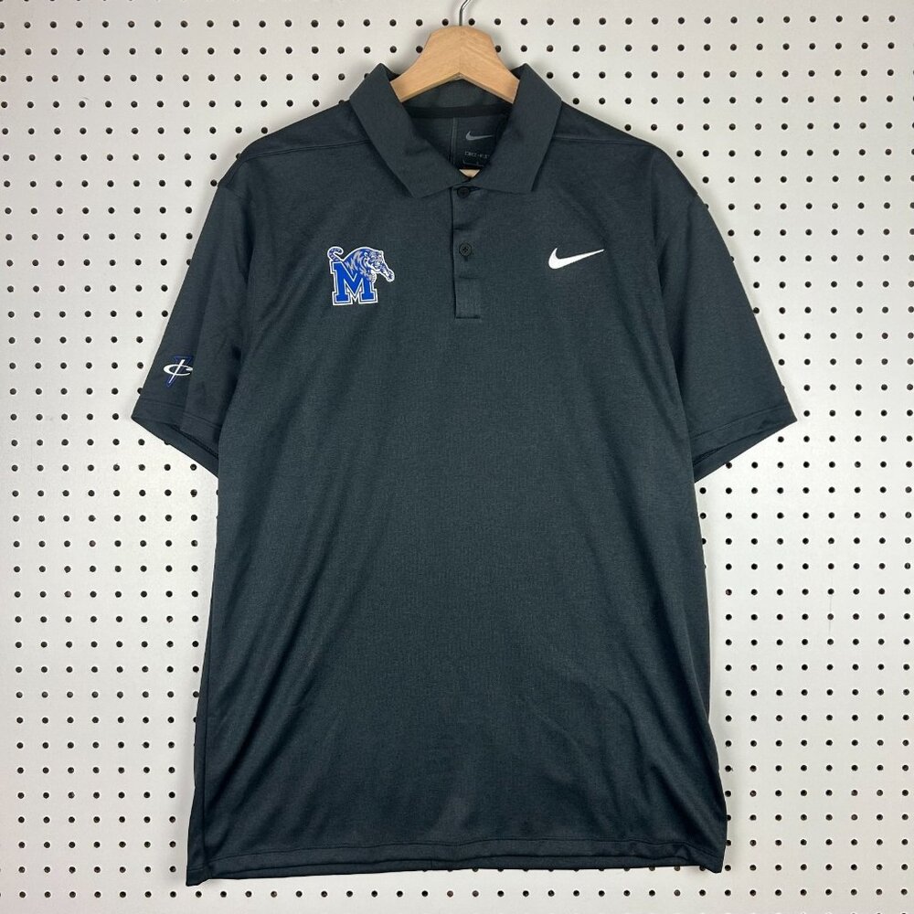Nike 1 Cent‎ Memphis Tigers Polo Large NWT Gray Basketball Penny Hardaway Coach